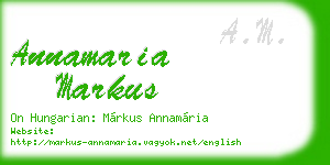 annamaria markus business card